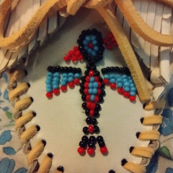 New Old Stock Vintage Children's Beaded Moccasins - Picture 1 of 6